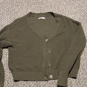 Sonoma Olive Cardigan Sweater